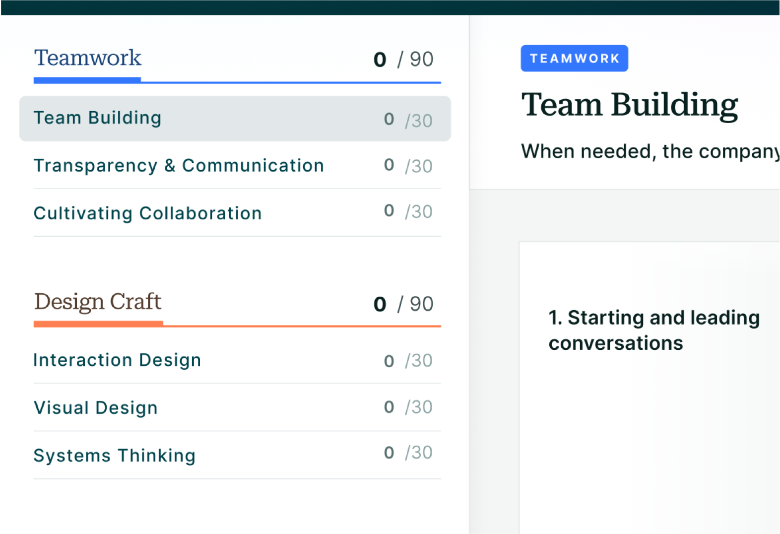 Design competency rubric scoring teamwork and design craft.