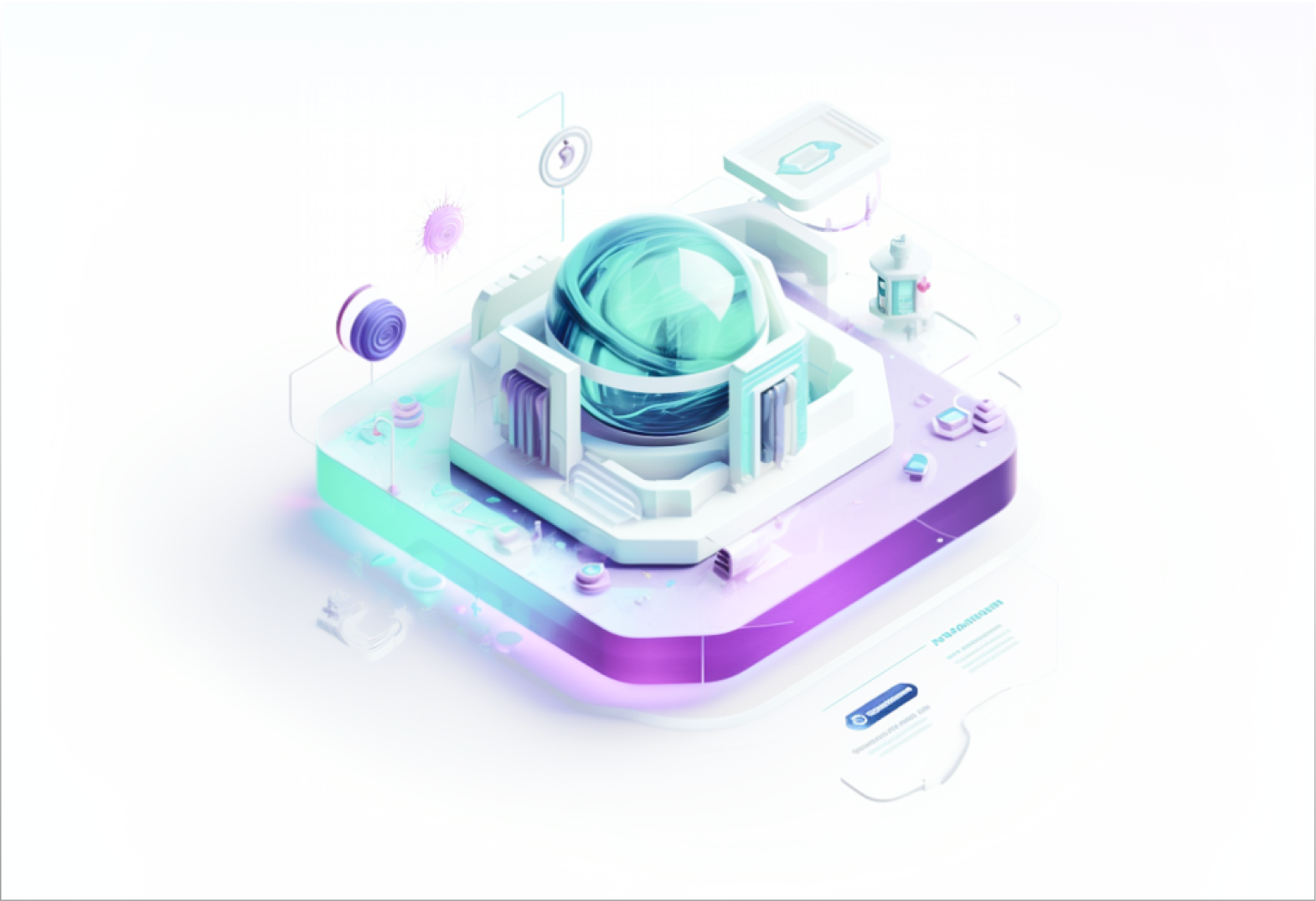 Abstract shiny 3D render representing an AI-powered API.