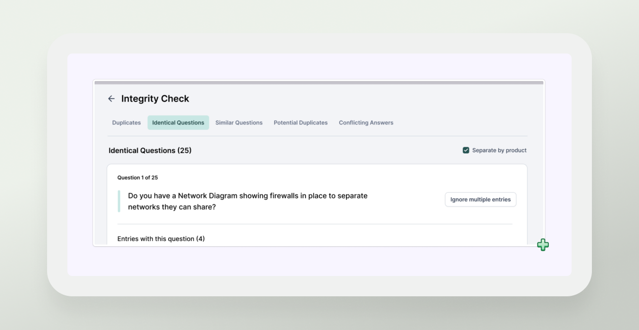 Array of 5–10 concept wireframes exploring different approaches to surfacing knowledge base issues, including an integrity check tool with navigable sections.